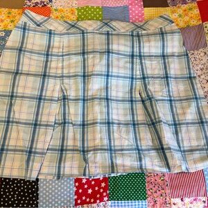 Route 66 Blue and Pink Plaid Skirt